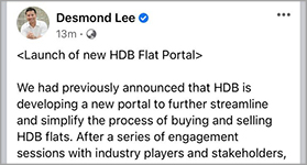 Hong Leong Finance partners HDB on the launch of a new HDB Flat Portal to improve flat buying journey