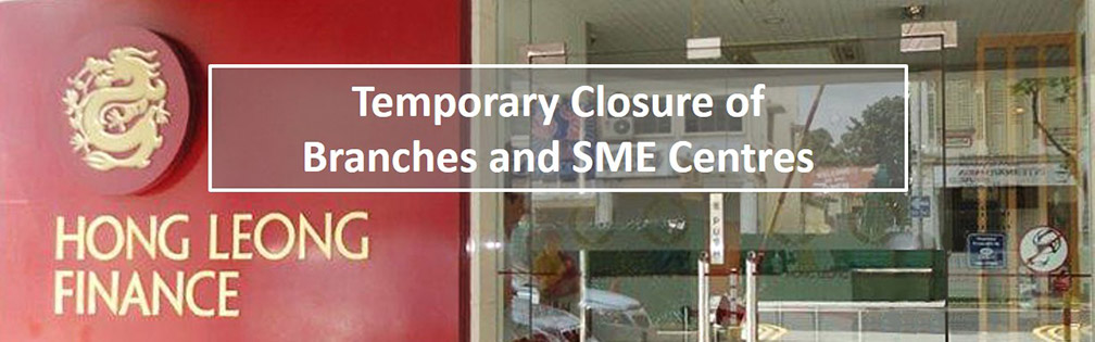 Covid-19 branch temporary closure and revised in operating hours notice banner
