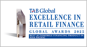 TAB Global Excellence in Retail Finance Awards 2025 - Best Automobile Financing Product