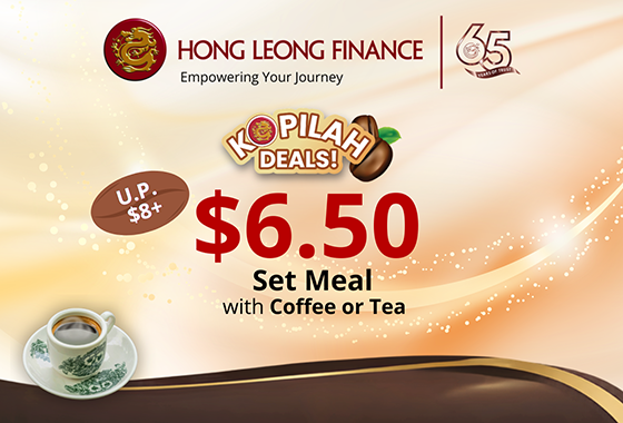 $6.50 Set Meal with Coffee or Tea