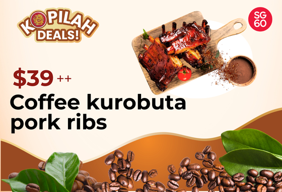 Coffee Kurobuta Pork Ribs at $39++