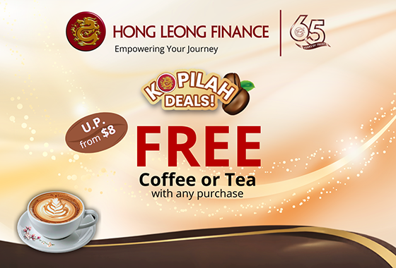 Free Coffee or Tea with any purchase