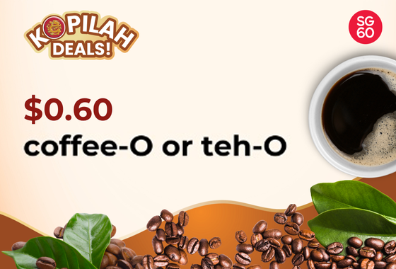 $0.60 Coffee O or Teh O